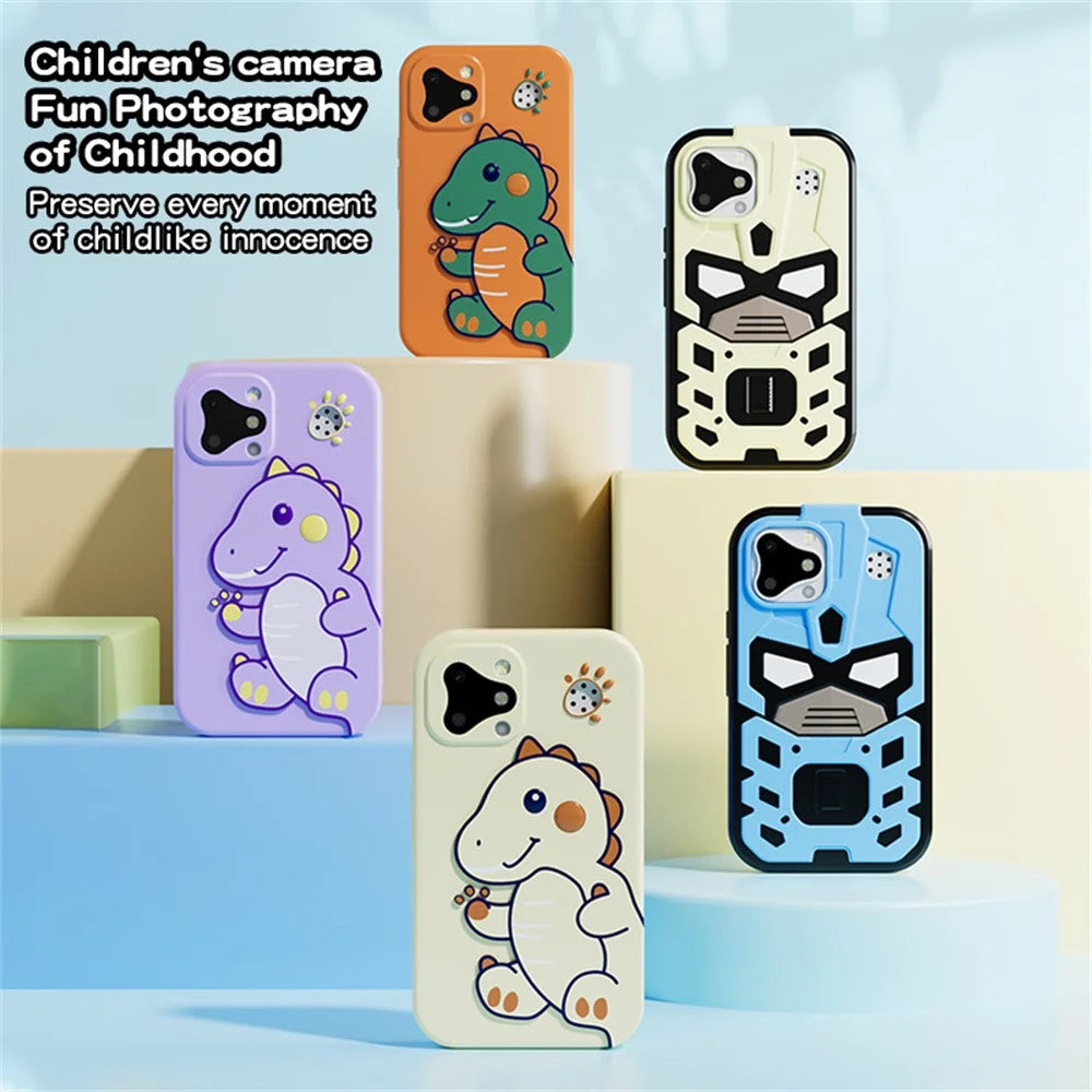 D17 2.8 Inch Touchscreen Dual Camera Multifunction Phone Toy for Children Video Recording Digital Camera - King Kong / Blue - 6