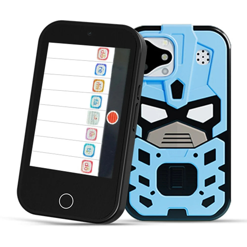 D17 2.8 Inch Touchscreen Dual Camera Multifunction Phone Toy for Children Video Recording Digital Camera, with 32GB Card - King Kong / Blue - 1