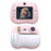 ZK18 Kids Camera Instant Print, Dual-Lens 2.4 inch 2MP 1080P Selfie Instant Cameras Support Music Play and Games - Pink - 1