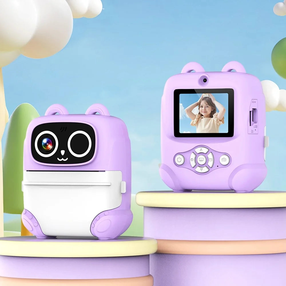 AM500 48MP 2.0 inch HD Dual Lens Kids Instant Print Camera 1080P Photo Video Built-in Games MP3 Player - Purple - 3