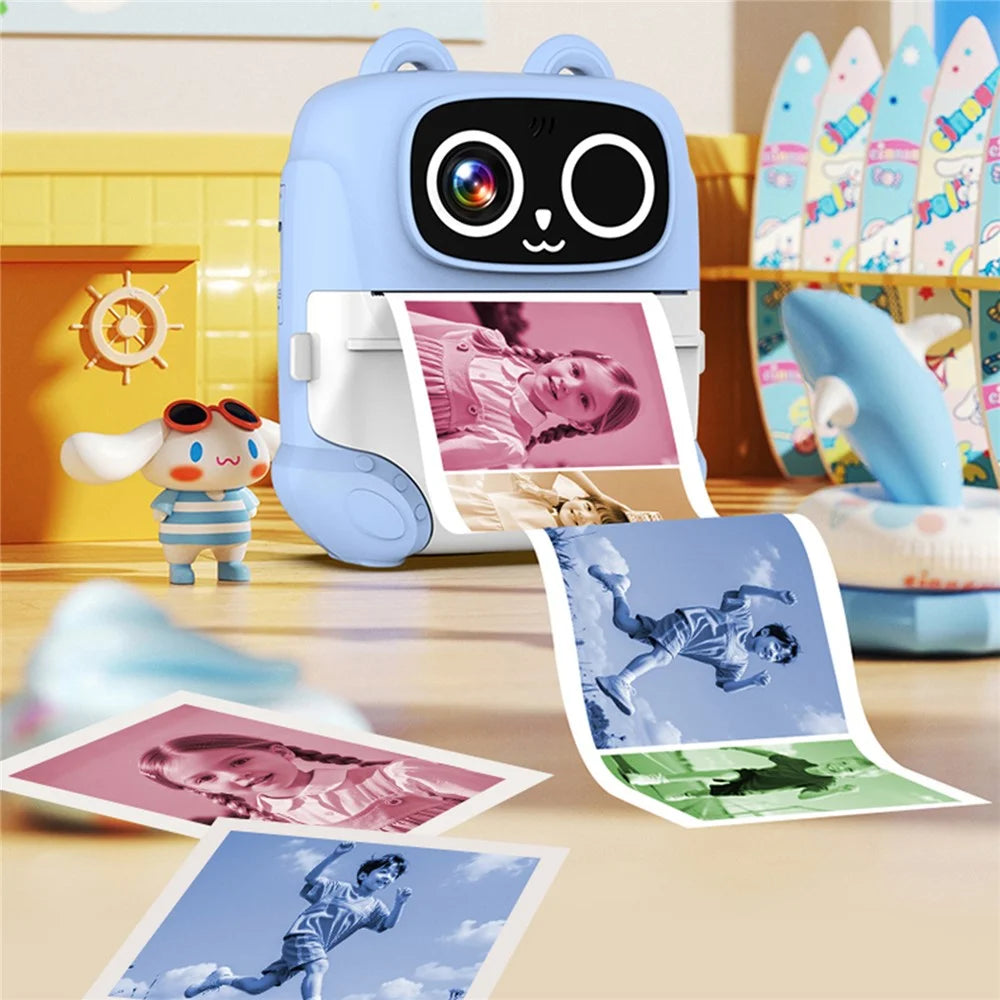 AM500 48MP 2.0 inch HD Dual Lens Kids Instant Print Camera 1080P Photo Video Built-in Games MP3 Player - Purple - 6