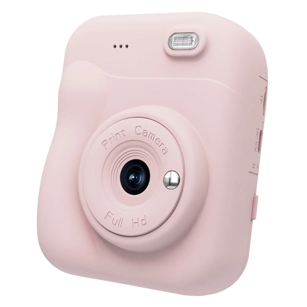 Q11 48MP 2.4 inch Kids Instant Print Camera HD Camera with Photo Video Recording TF Card Toddler Camera Gift - Pink - 4