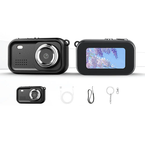 Y10 Mini Digital Camera 1.47 Inch 1080P Kids Keychain Camera for Photography / Video Recording (Without Memory Card) - Black - 1