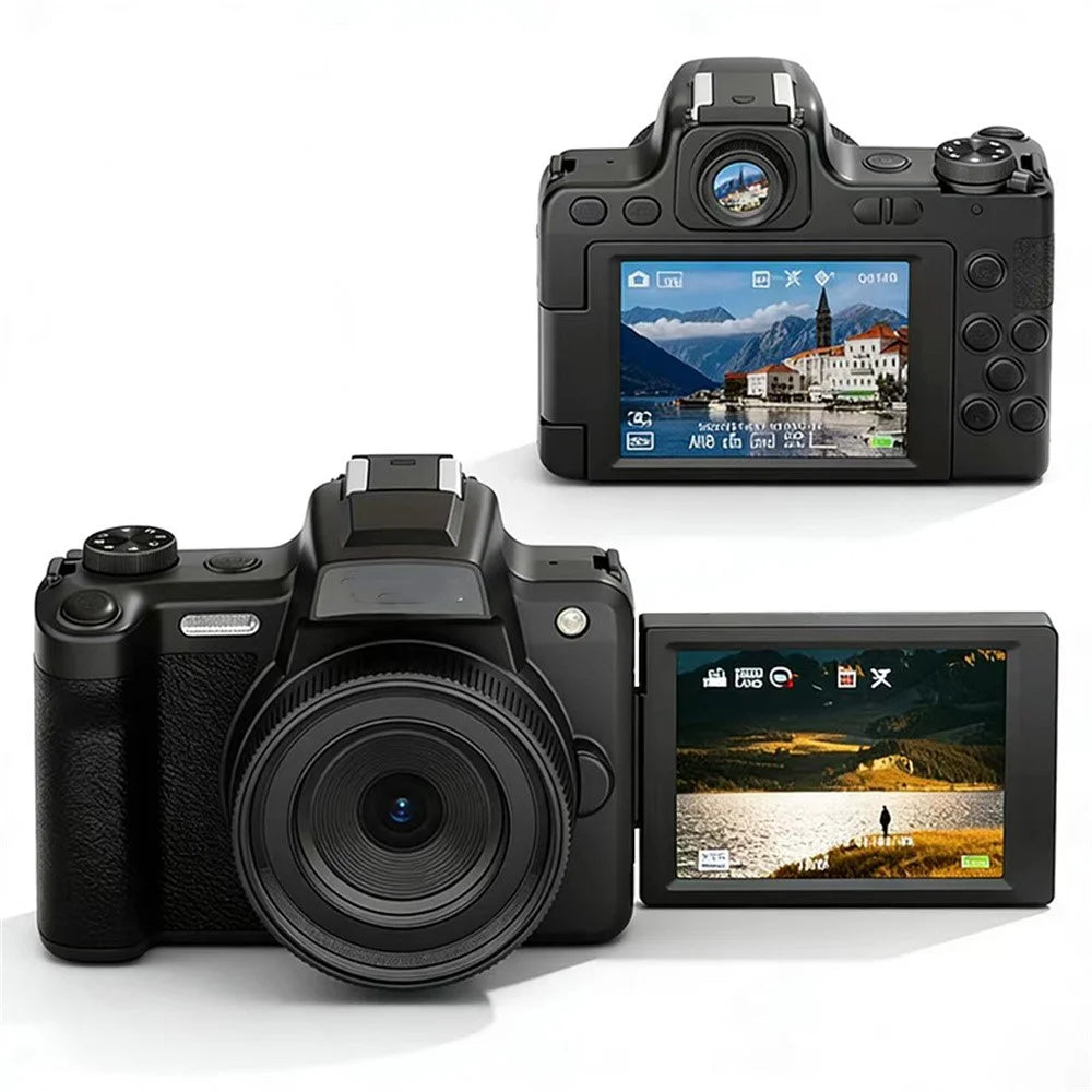 DC101 2.8 Inch 180 Degree Flip Screen Micro DSLR Camera CCD 28X Digital Zoom 68MP 4K Video Recorder - 1