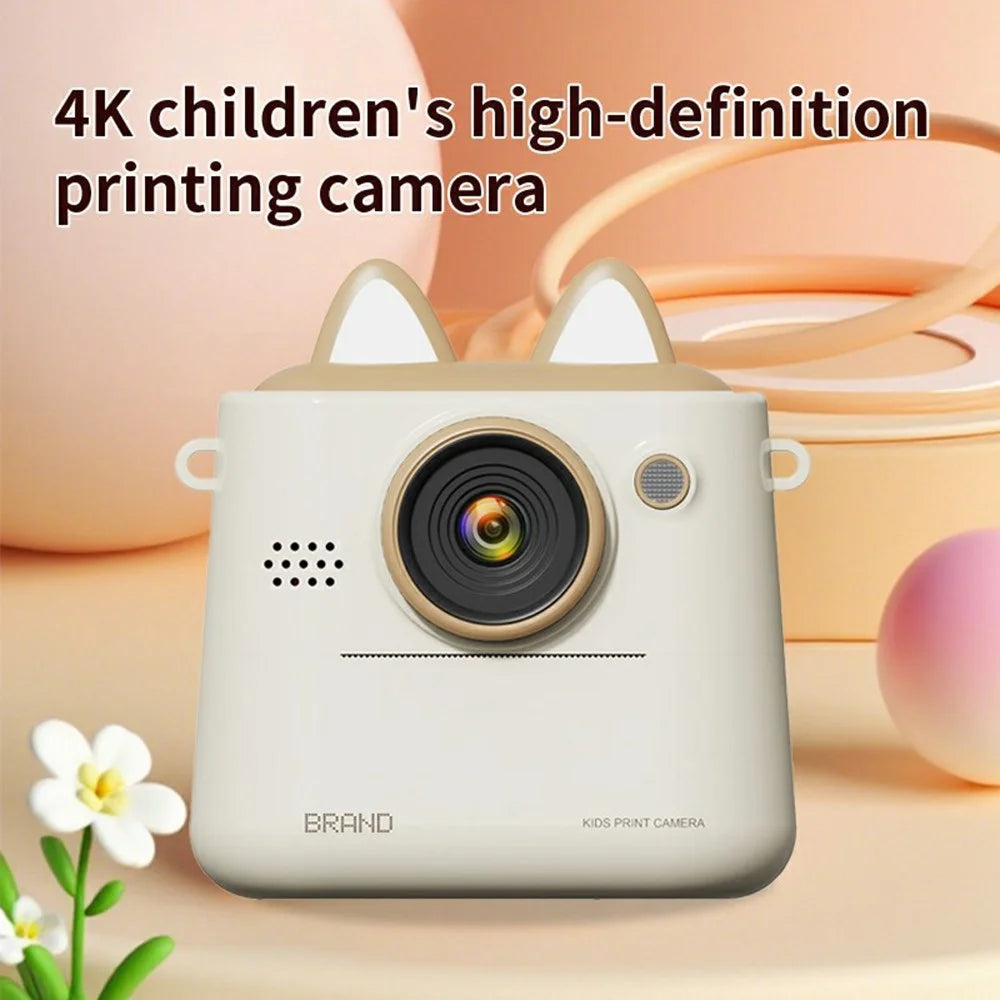 K2 2.4 Inch HD Dual Camera Kids Digital Camera Instant Print Photo / Video Recorder - White - 3