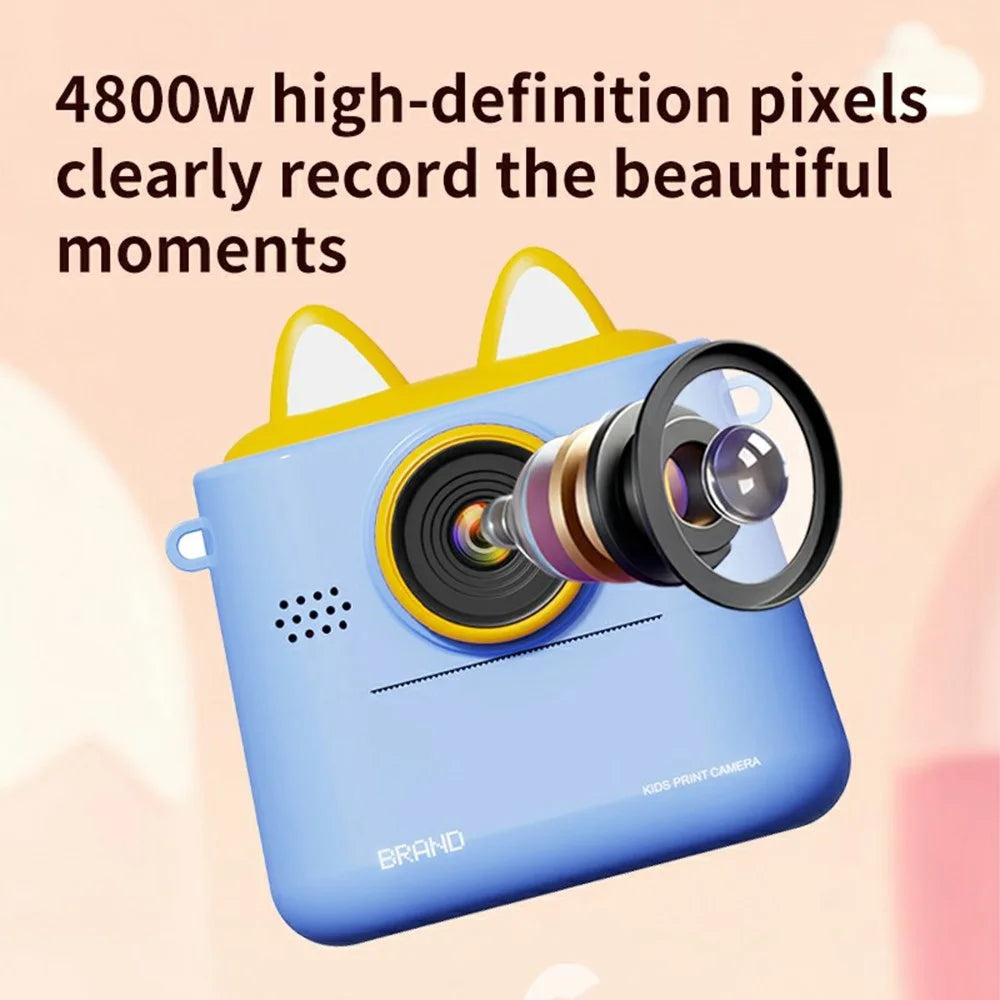 K2 2.4 Inch HD Dual Camera Kids Digital Camera Instant Print Photo / Video Recorder - White - 5
