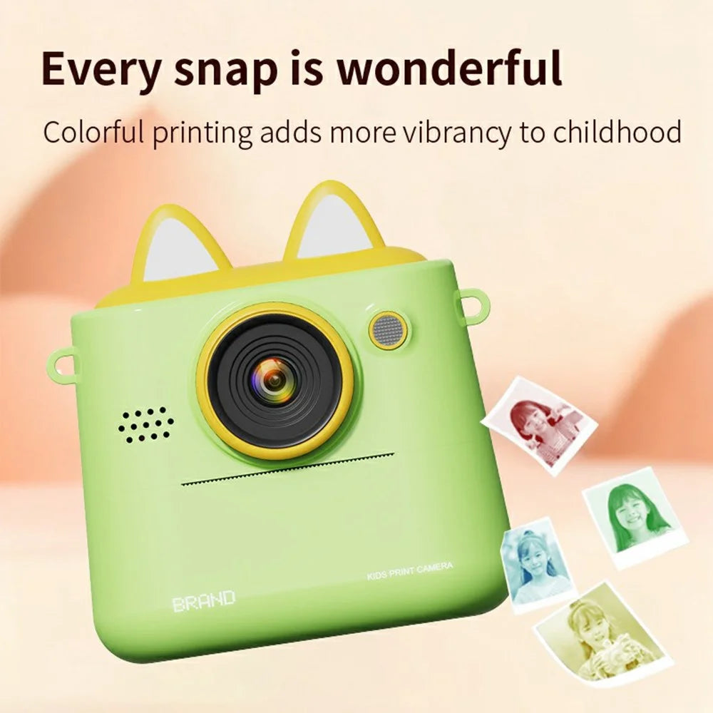 K2 2.4 Inch HD Dual Camera Kids Digital Camera Instant Print Photo / Video Recorder - White - 7