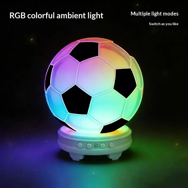 M267 Football Shape Bluetooth-compatible Speaker with RGB Light Wireless Stereo Sound 5W Desktop Subwoofer - Red - 3