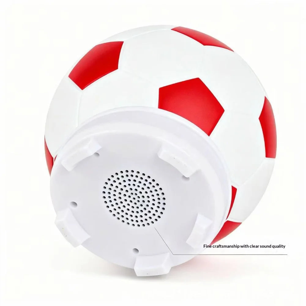 M267 Football Shape Bluetooth-compatible Speaker with RGB Light Wireless Stereo Sound 5W Desktop Subwoofer - Red - 5