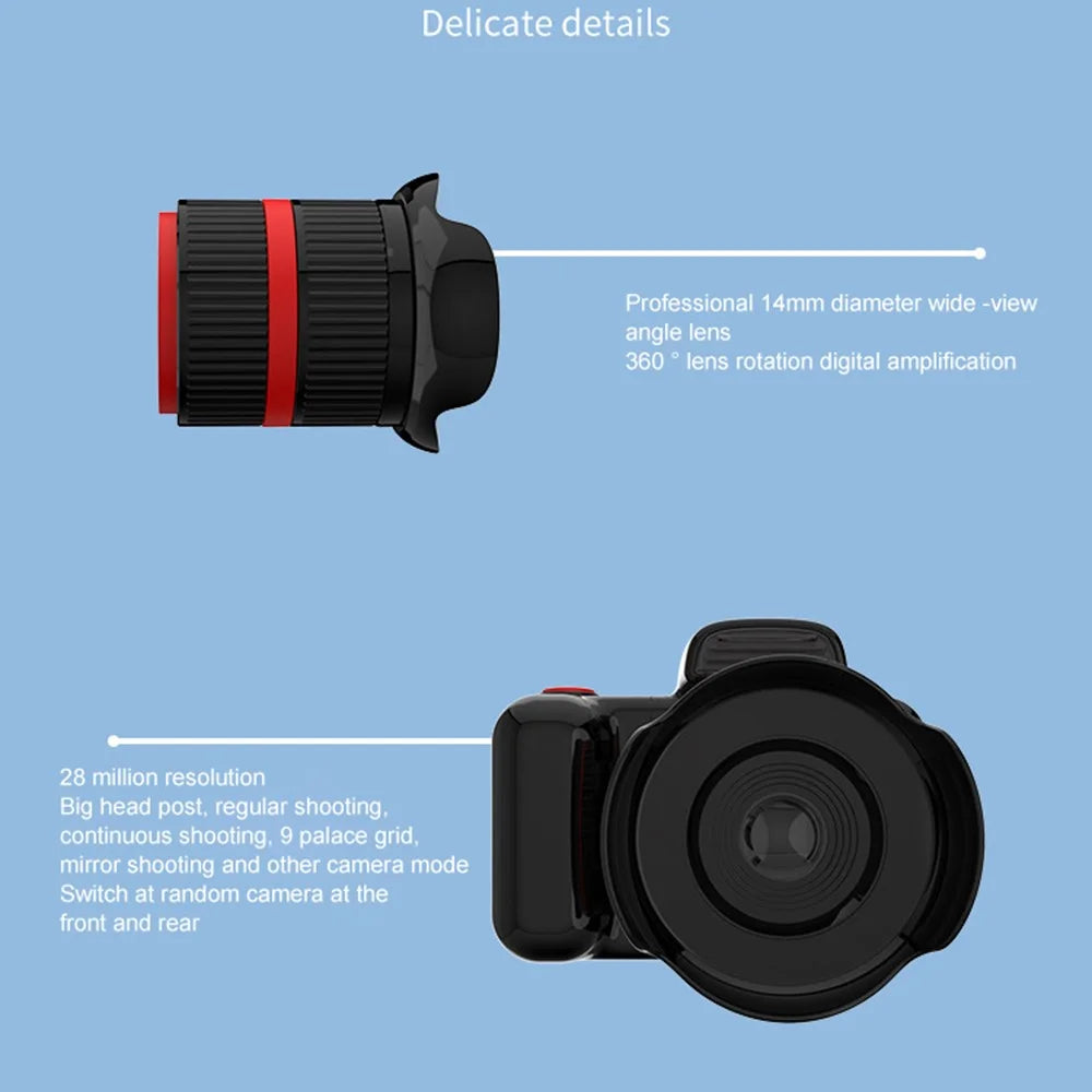 HEEI D31 2.0 inch Screen Kids Camera Rechargeable HD Dual Lens Digital Camera Camcorder - 5