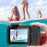 D50 2.88+1.44 inch Dual Screen Action Camera 65MP IP68 Waterproof Camera for Outdoor Sports - Black - 2