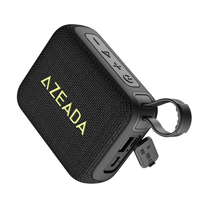 AZEADA AZ-S01 5W TWS Bluetooth-compatible Speaker Waterproof Outdoor Portable Fabric Subwoofer with Lanyard - Black - 1