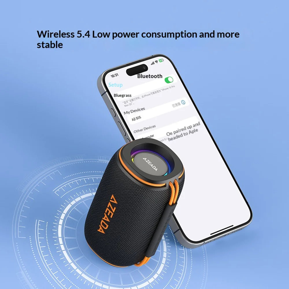 AZEADA AZ-S05 10W Portable Bluetooth-compatible Speaker RGB Lighting IPX6 Waterproof Subwoofer for Outdoor - 2