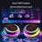 AZEADA S12 IPX5 Waterproof 7W Portable Bluetooth-compatible Speaker RGB Light Outdoor Wireless Subwoofer for Travel - Midnight Black - 5