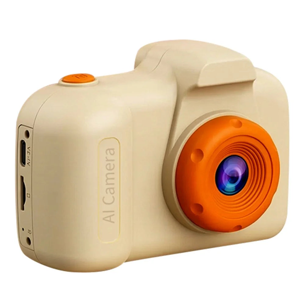 AI01 Smart AI Kids Camera with Dual Lens 2.4 Inch IPS Screen Educational Learning Toy for Boys Girls - Yellow - 1