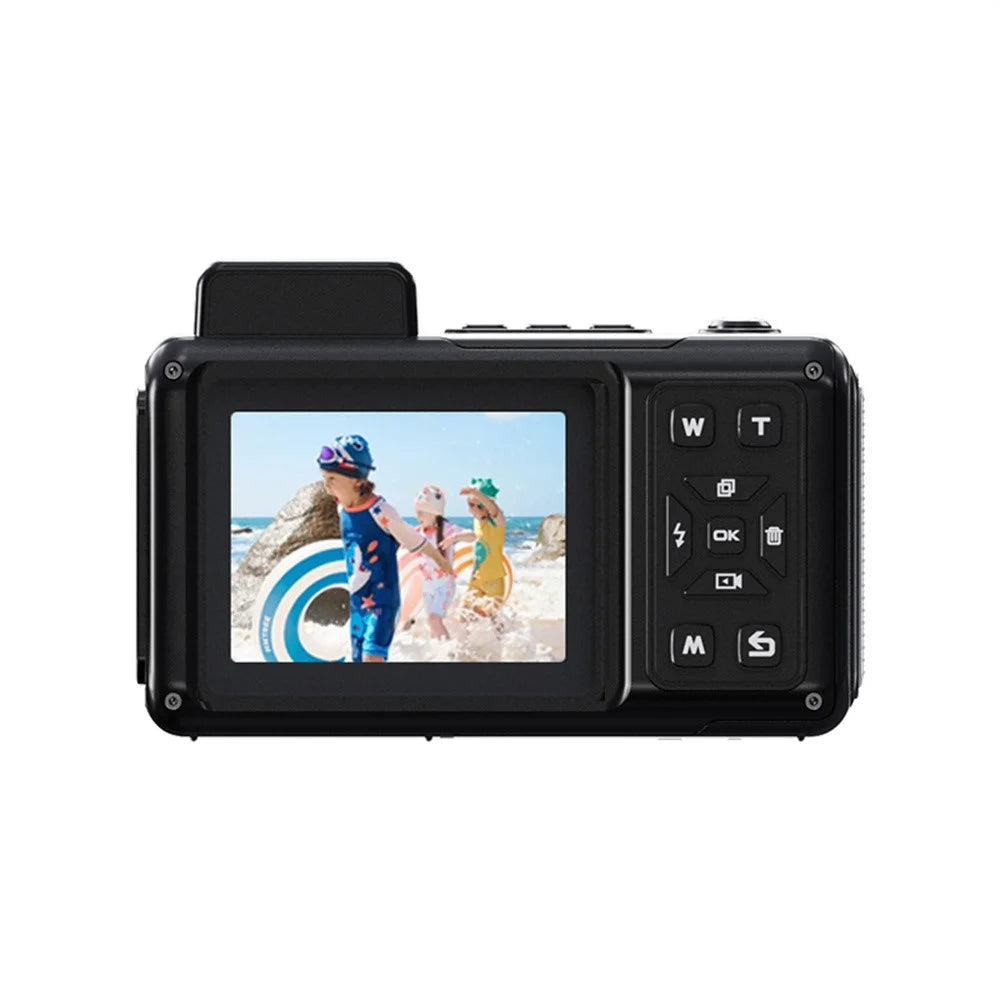 D80 8K 15m Underwater Waterproof Camera 2.83 + 2.01 inch Dual IPS Screen Camera for Diving - Black - 2