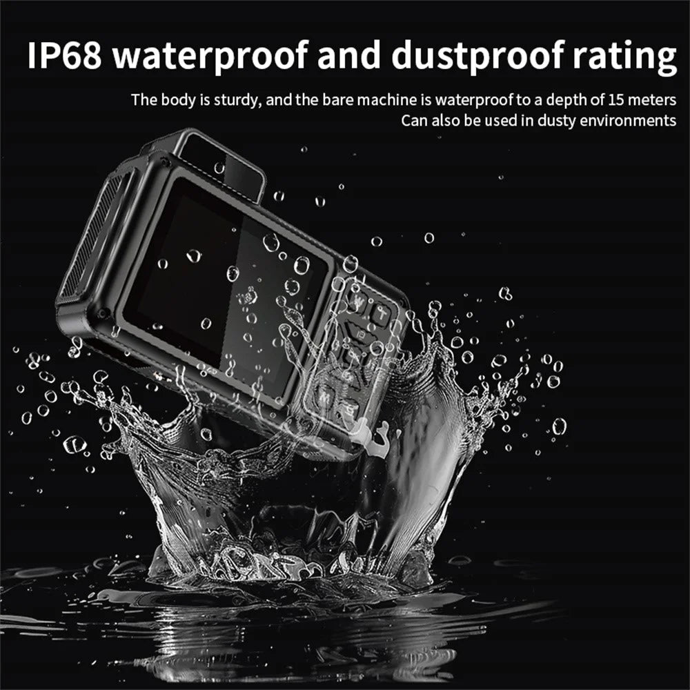 D80 8K 15m Underwater Waterproof Camera 2.83 + 2.01 inch Dual IPS Screen Camera for Diving - Black - 4