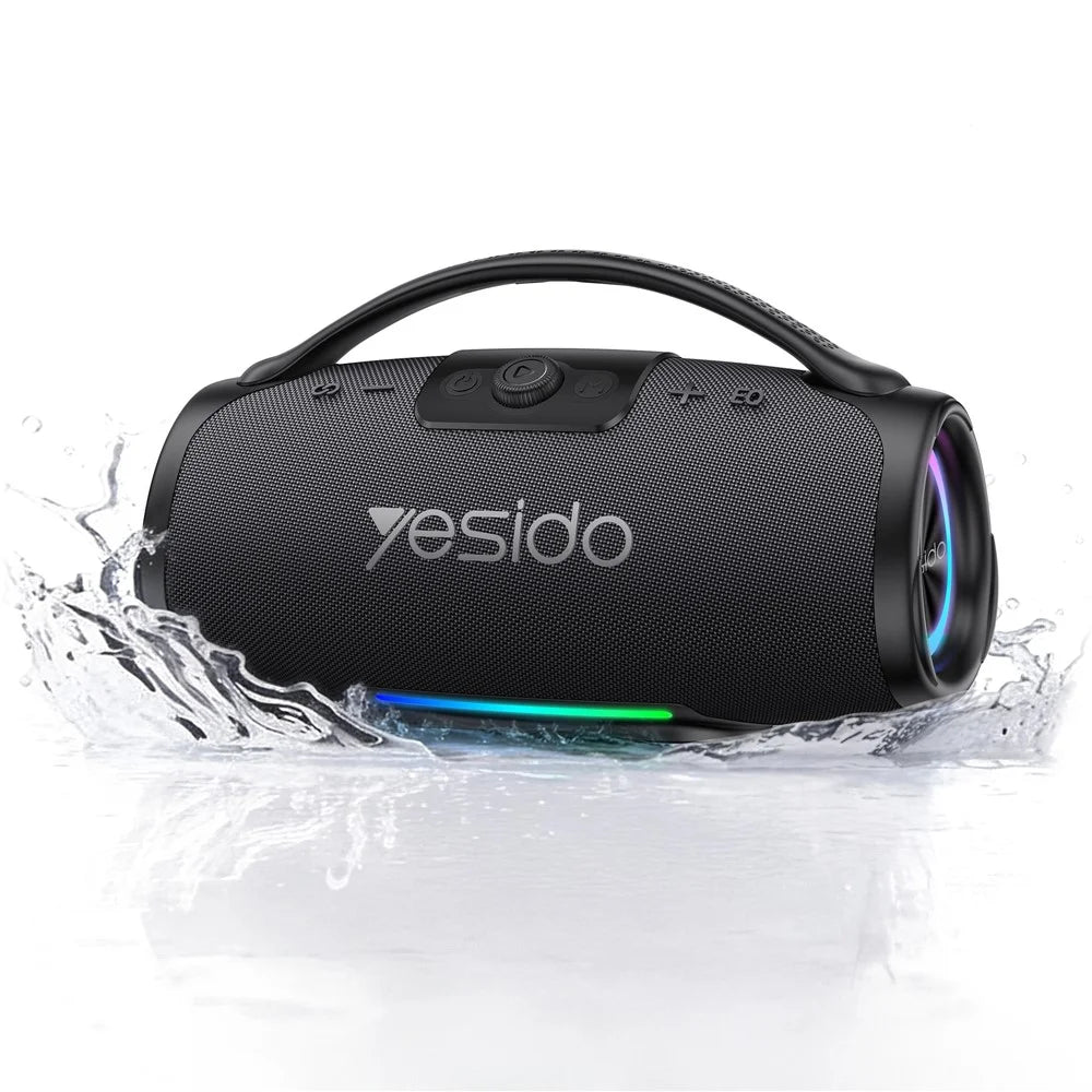 YESIDO YSW45 120W Bluetooth-compatible 5.0 Wireless Speaker RGB Lights Outdoor Portable Speaker with Microphone - Black - 2