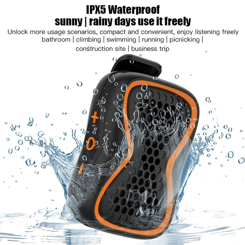 Clip-On Bluetooth-compatible Speaker Magnetic Waterproof IPX5 TWS Stereo Mini Wireless Subwoofer for Sports - Black - 5