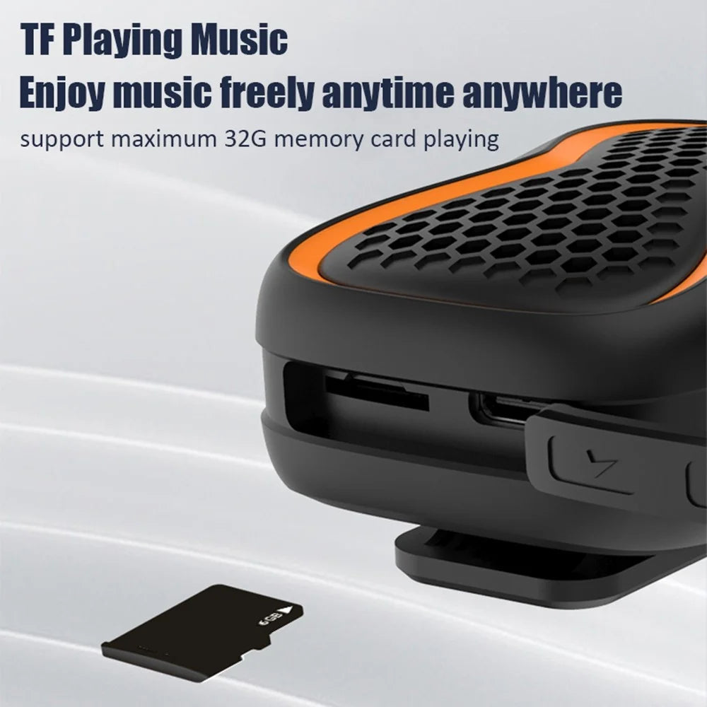 Clip-On Bluetooth-compatible Speaker Magnetic Waterproof IPX5 TWS Stereo Mini Wireless Subwoofer for Sports - Black - 6