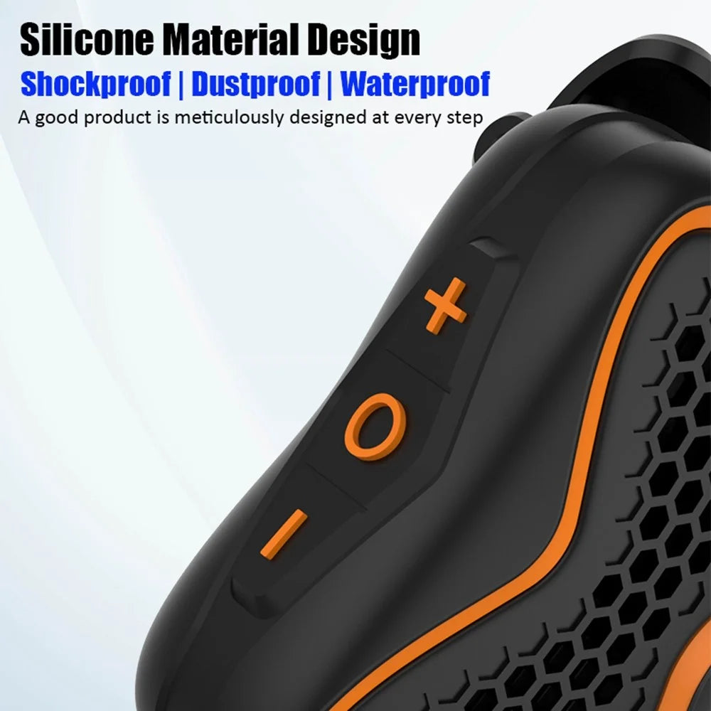 Clip-On Bluetooth-compatible Speaker Magnetic Waterproof IPX5 TWS Stereo Mini Wireless Subwoofer for Sports - Black - 7
