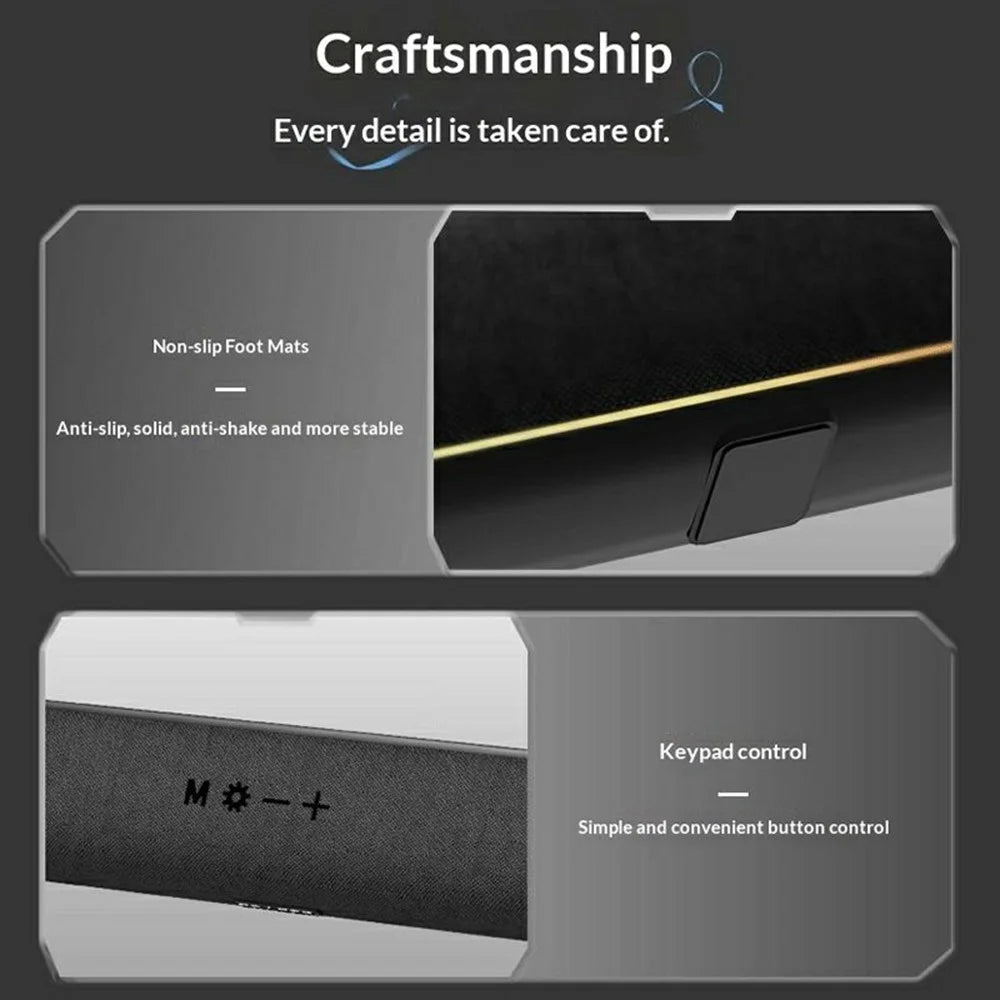 ERAZER W118 Desktop RGB Speaker Bluetooth-compatible 5.4 10W Stereo Sound USB Wired Speaker (Invested By Lenovo) - Black - 6