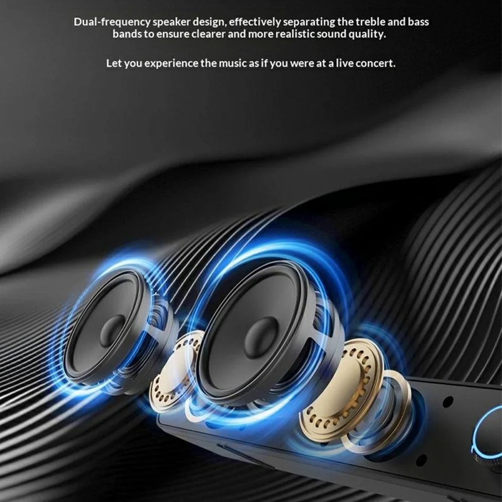 ERAZER A120 Desktop Wired Bluetooth-compatible Speaker 6W Dual Channel USB Plug Play Speaker for PC Gaming (Invested By Lenovo) - Black - 2