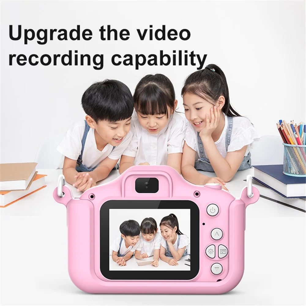 X200 Spaceman Decor Dual-Lens Kid's Educational Camera Mini Size High Definition Children Video Camera Toy for Boys Girls - Pink - 4