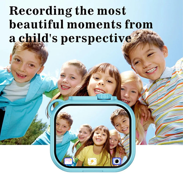 KC01 Kids Camera Toy with 1.85 Inch Screen 16X Zoom Mini Camera Built-in Games Music Stories for Boys Girls - Pink - 6