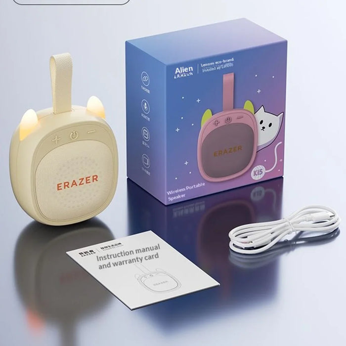 ERAZER K15 Cat Ears Design Portable Bluetooth-compatible Speaker 5W TWS Soundbox with LED Light - Blue - 6
