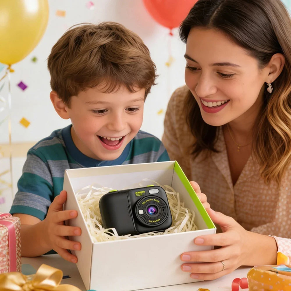 P97 Kids Instant Print Camera 2.4 Inch IPS Screen 1080P Video Recorder Digital Camera with Games Music - Pink - 6