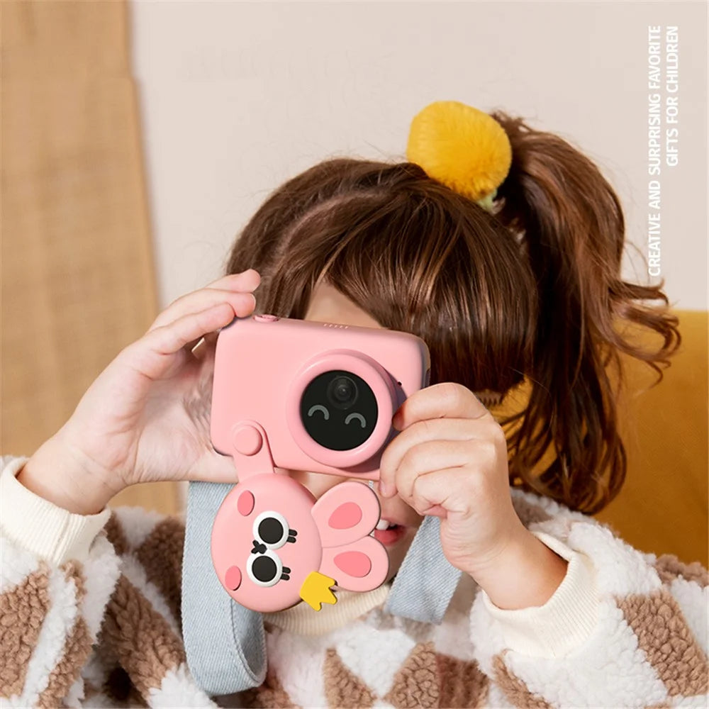 KOOOL K12 AI Object Recognition Children Camera 64MP 2.4 inch Kids Digital Camera Video Camera Birthday Gifts Toys - Pink - 4