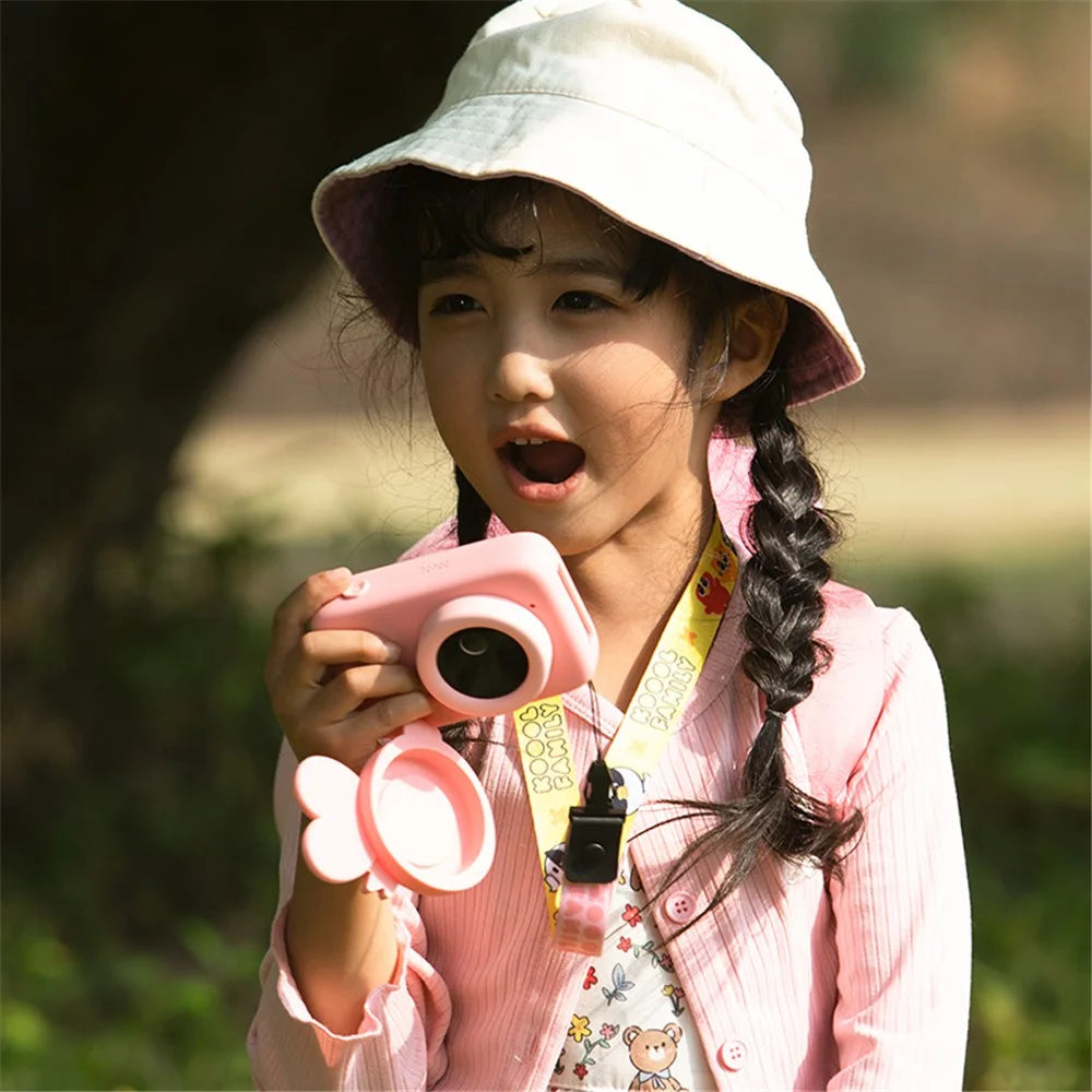 KOOOL K12 AI Object Recognition Children Camera 64MP 2.4 inch Kids Digital Camera Video Camera Birthday Gifts Toys - Pink - 6