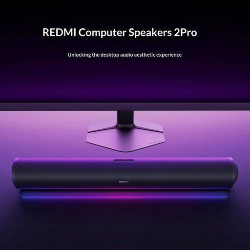 XIAOMI REDMI Computer Speaker 2 Pro 20W Desktop Bluetooth-compatible 5.3 Soundbar with RGB Light, CN Plug (Chinese Version) - Graphite Black - 2