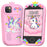 W7 Kids Digital Phone Camera 3.5 Inch HD Touchscreen Built-in 18 Games Dual Camera Video Recorder Camera Toy - Pink - 1