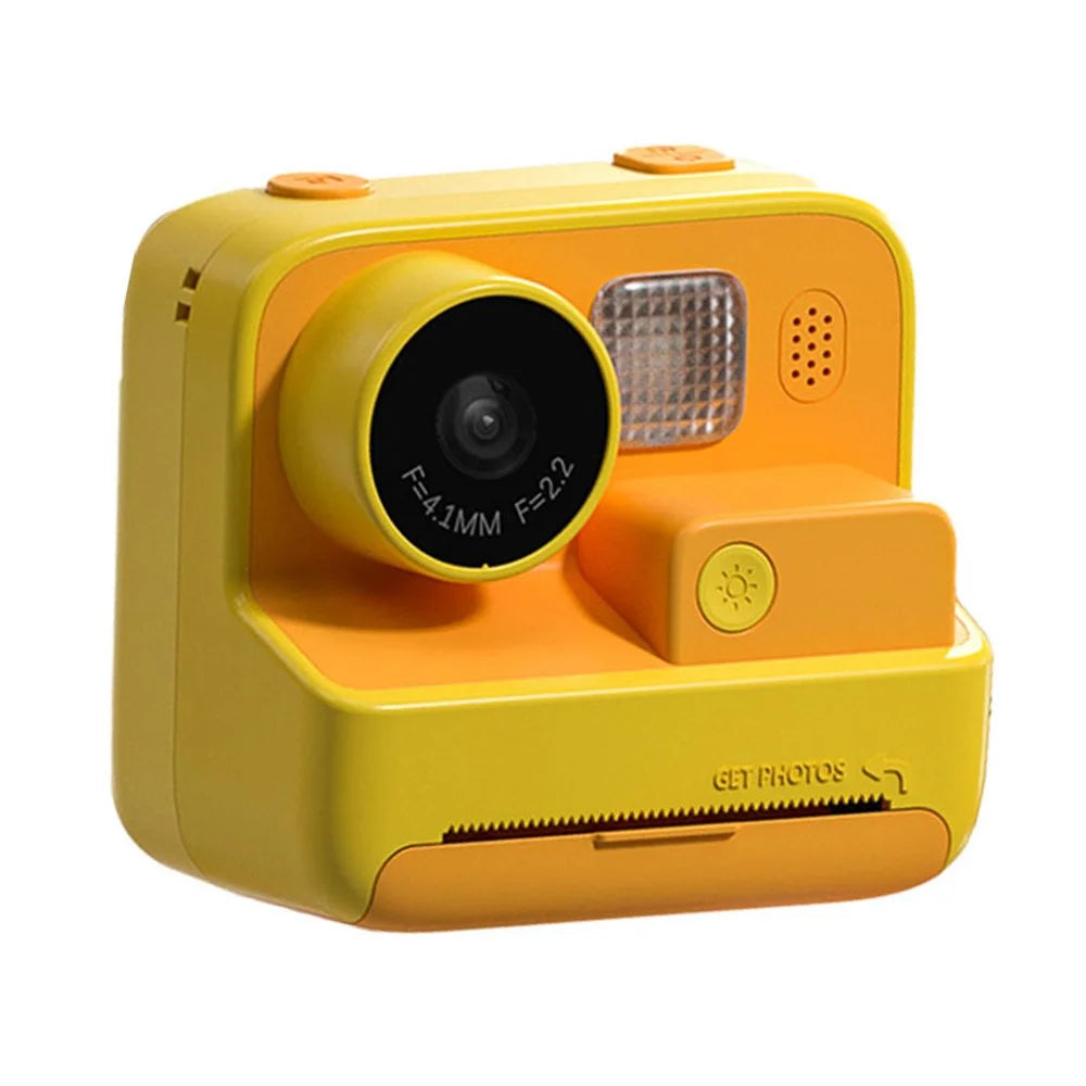 KOOOL K27 2-inch Screen ABS+PC Kids Instant Printing Camera Toy HD Dual Lens Rechargeable Camera - Yellow - 2