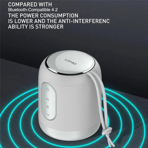 LDNIO BTS12 Wireless Bluetooth-compatible Speaker TWS Stereo Pairing SD Card AUX Wired Speaker for Desktop Outdoor - White - 2