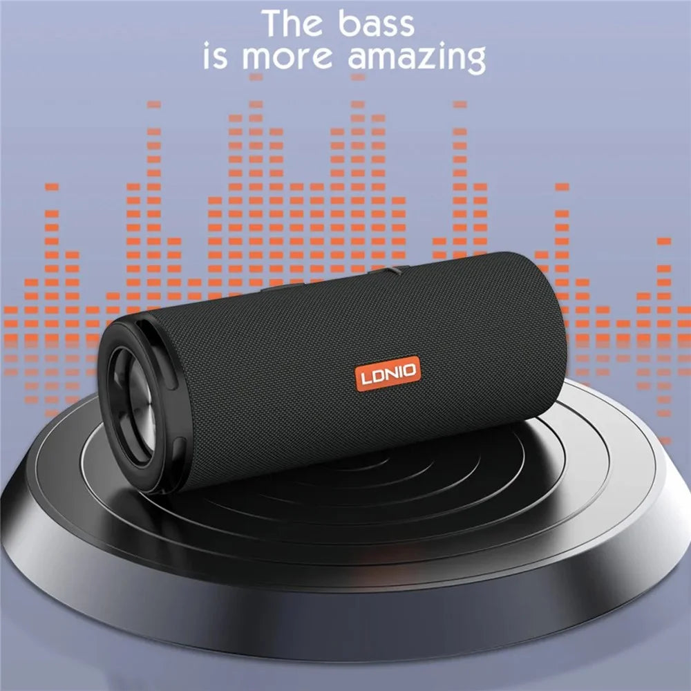 LDNIO BTS13 Bluetooth-compatible 5.3 Speaker 2000mAh RGB Ambient Light TWS Wireless Bass Stereo Wireless Speaker for Outdoor - Black - 5