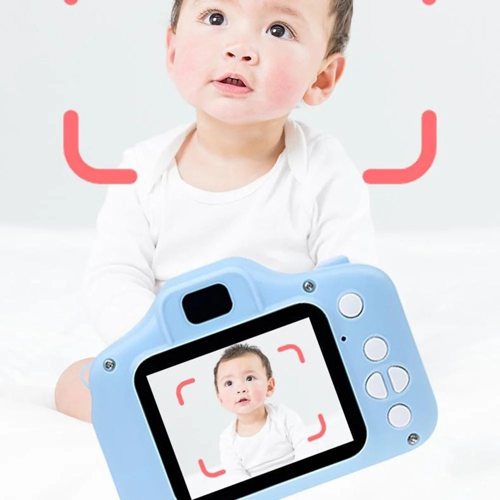 X01 Cartoon Unicorn Design Kids Camera 1080P Video Recording 2.0 Inch IPS Screen HD Dual Lens Digital Camera - Blue - 2