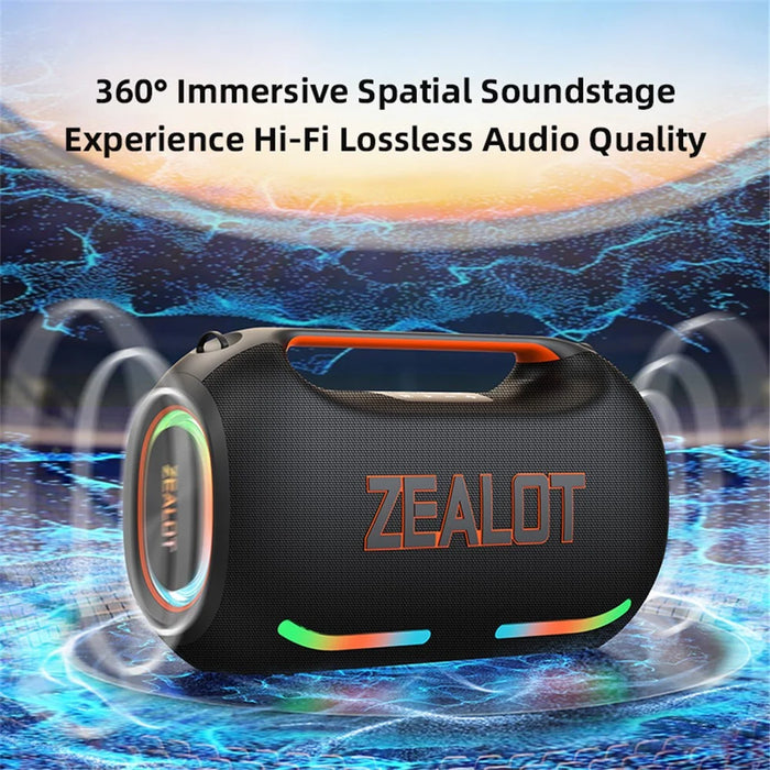 ZEALOT ZE41 250W Portable Bluetooth-compatible Speaker 48000mAh Power Bank RGB Lights Speaker for Outdoor Party - Black - 5