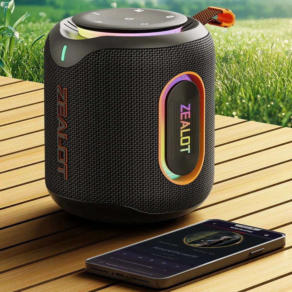 ZEALOT M1 30W Portable Bluetooth-compatible 5.4 Speaker IPX6 Waterproof RGB Light 6000mAh Outdoor Speaker - Black - 2