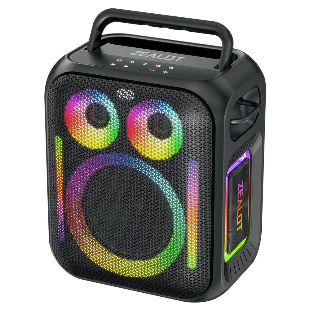ZEALOT PT11 Portable Bluetooth-compatible Speaker 110W High Power 24000mAh RGB Light Speaker for Party Outdoor - Black - 1