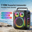 ZEALOT PT11 Portable Bluetooth-compatible Speaker 110W High Power 24000mAh RGB Light Speaker for Party Outdoor - Black - 3
