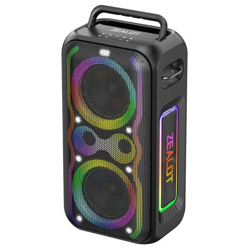 ZEALOT PT21 200W Bluetooth-compatible Speaker 48000mAh RGB Lights Party Sound Outdoor Speaker for KTV Dance - Black - 1