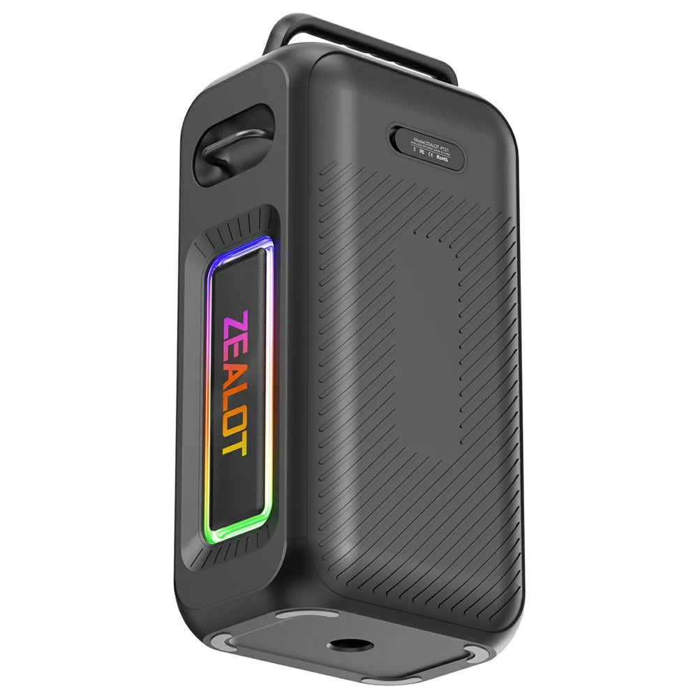ZEALOT PT21 200W Bluetooth-compatible Speaker 48000mAh RGB Lights Party Sound Outdoor Speaker for KTV Dance - Black - 2