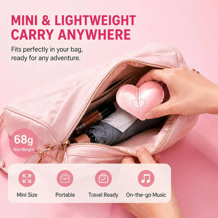 H5 Transformable Heart Shape Bluetooth-compatible Speaker Dual Channel Outdoor Mini Bass Subwoofer - Pink - 4