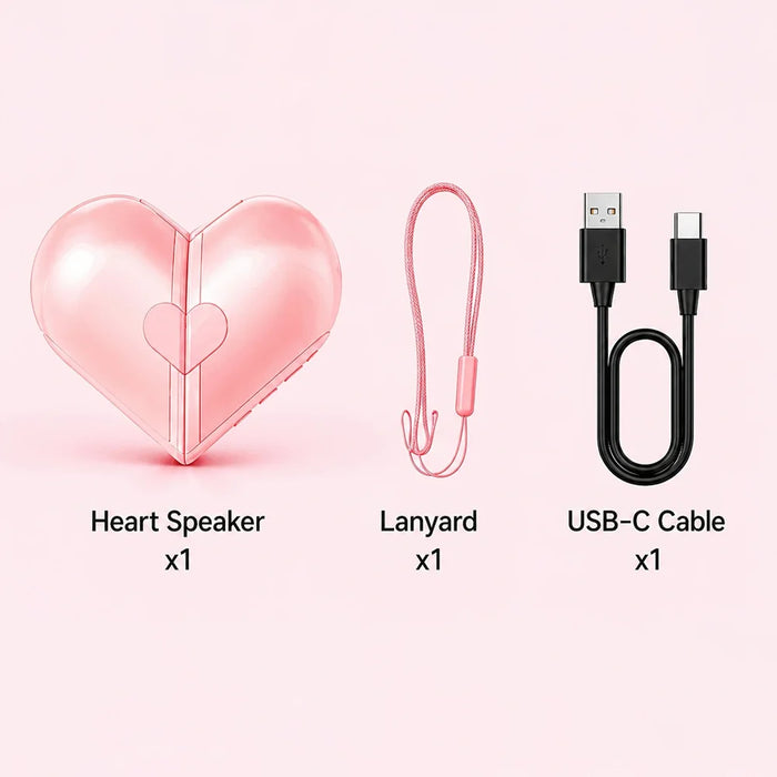 H5 Transformable Heart Shape Bluetooth-compatible Speaker Dual Channel Outdoor Mini Bass Subwoofer - Pink - 6