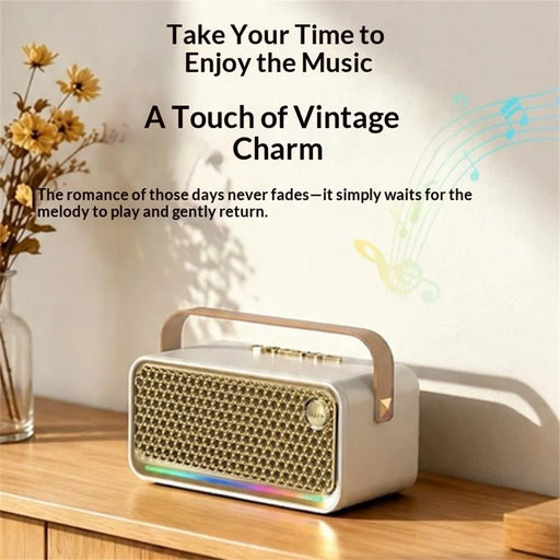 ERAZER B08 Bluetooth-compatible Speaker 10Wx2 RGB Lighting TWS Portable Subwoofer for Outdoor (Invested By Lenovo) - Warm White - 2
