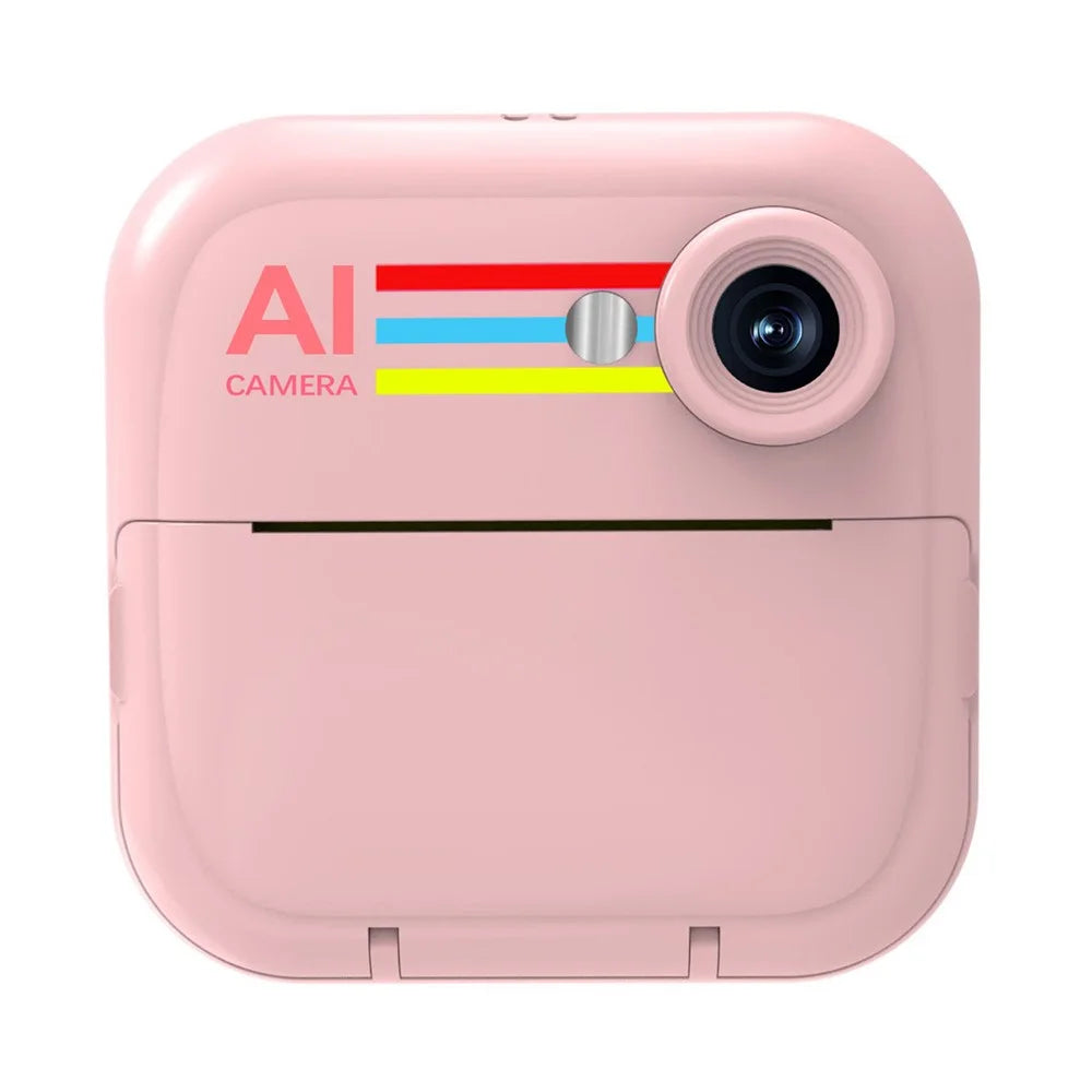 Q5 2.4 Inch AI Voice Instant Camera Thermal Printer Kids Camera Portable Photo Printer - Pink - 1