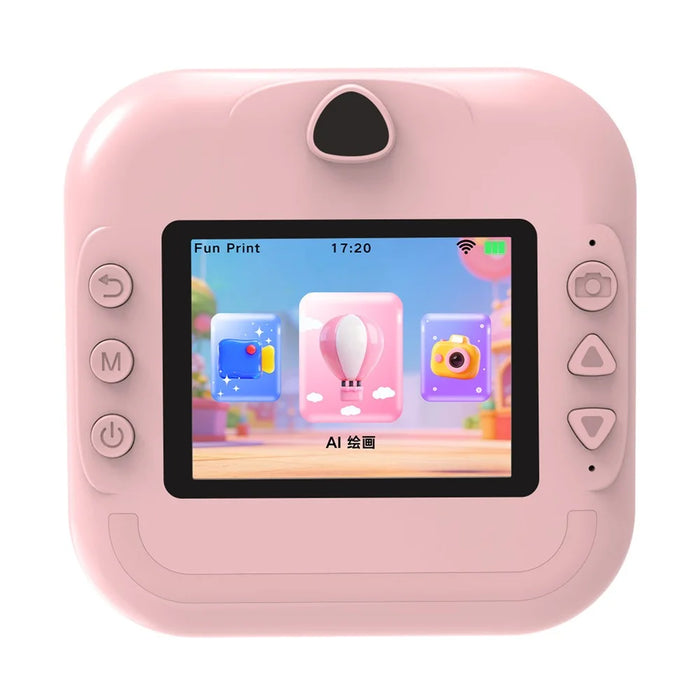 Q5 2.4 Inch AI Voice Instant Camera Thermal Printer Kids Camera Portable Photo Printer - Pink - 2